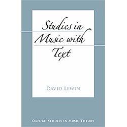New Studies in Music with Text Lewin David 0195397037