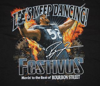 Ray Lewis Baltimore Ravens NFL Festivus Lets Keep Dancing T Shirt Size
