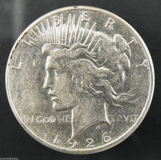 1926 s Peace Liberty Silver One Dollar Coin