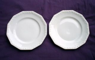 Pair of Rosenthal Maria White Classic Rose Salad Plates