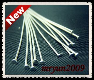 Free 200pcs Jewelry Design Repair Silver Plated Flat Pins Head Pins