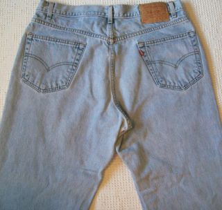 Levis 550 36x30 Blue Jeans Relaxed Fit Tapered Leg Levi Strauss