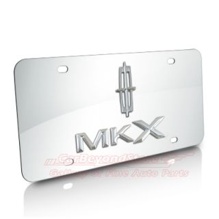 Lincoln MKX Chrome Steel Auto License Plate, Official Licensed + Free