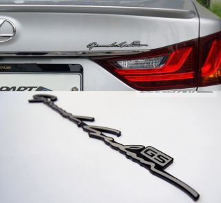 Lexus GS Emblem Black Gray Side Door Badge Car Trunk Hood Bonnet Logo