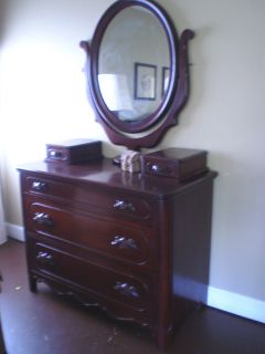 Lillian Russell $$REDUCED Price$$ Cherry Bedroom 4 PC w Mirror Reprod