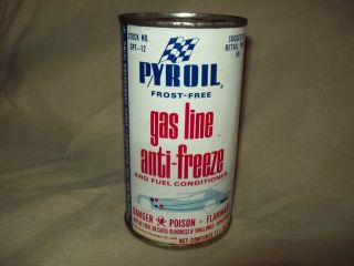 Vintage Pyroil Gas Line Anti Freeze Can Unopened Empty