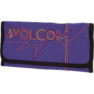 New Volcom Line Dance Wallet Clutch Tri Fold Black Blue