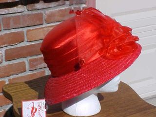  HAT SOCIETY STRAW SATIN NET SEQUINS ROSE FEATHERS DERBY CHURCH PARTY