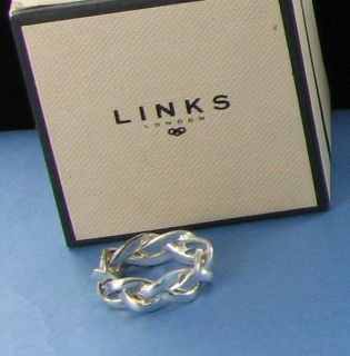 Links of London Womens Infinity Link Ring Sz 6 75 Sterling Silver Band