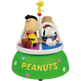 Peanuts Charlie Brown Snoopy Linus Musical Figurine New