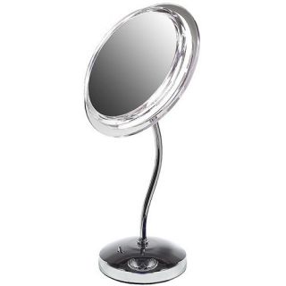 New Lighted Magnifying Makeup Make Up Mirror 6X Nickel