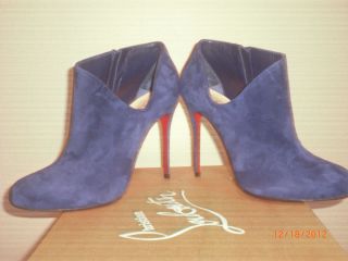 Christian Louboutin Lisse Suede Royal Blue Heels Size 38