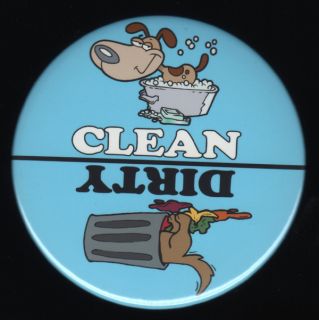 Clean Dirty Puppy Dog 3 Dishwasher Magnet