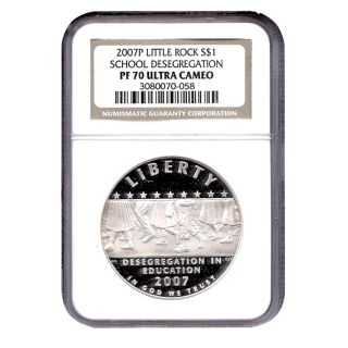 2007 P Little Rock HS Desegregation Commemorative Silver Dollar Coin
