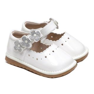 Squeaky White Mary Jane Shoes by Little Blue Lamb 3 4 5 6 7