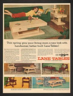 1954 Lane Cedar Chests Living Room Tables Print Ad