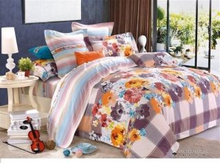 in a Bag Quilt Duvet Covers 5Pc Pretty Multi Colored Floral Bed Linens
