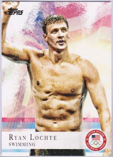 RYAN LOCHTE Swimming 2012 Topps US OLYMPIC TEAM Olympic Hopefuls CARD