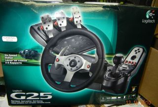 Logitech G25 Racing Steering Wheel PC PS3 in Box
