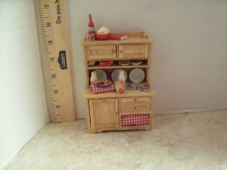 Dollhouse Miniature 1 12 Ratio Kitchen Cabinet Loaded OOAK