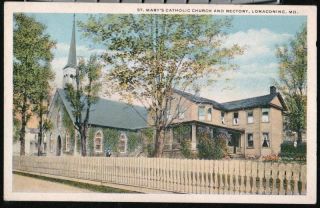 Lonaconing MD St Marys Catholic Church Rectory Vintage Postcard Old