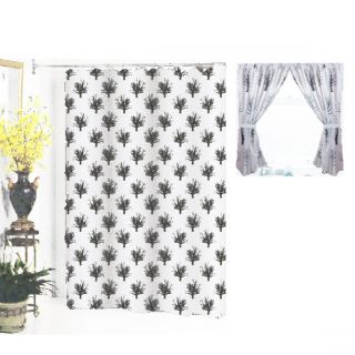 Home Fashion Matching Extra Long 84 Shower Window Curtain Set