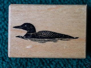 PSX Loon Minnesota State Bird Cabin Lake Outdoor Camp Rubber Stamp B