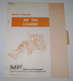 Massey Ferguson MF 245 Loader Parts Catalog Manual Book