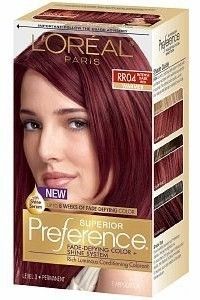 Loreal Paris Superior Preference Hair Dye Color RR04 Intense Dark Red