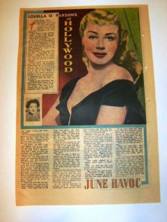 29 1950 Louella O Parsons June Havoc Clark Gable Loretta Young