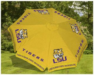 LSU Tigers NCAA 9 Beach Outdoor Market Patio Table Umbrella