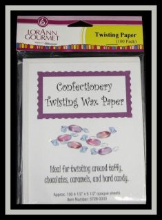 New Lorann Oils Confectionery Twisting Wax Paper 100 Ct 5728