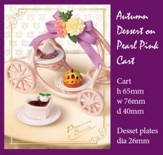 Premium Cream Brulee Dessert Miniature Cinderella Cart