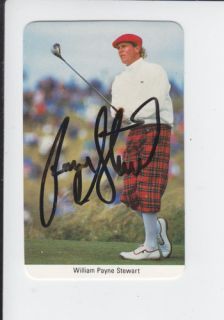 William Payne Stewart Golf Champion Authentic Autograph