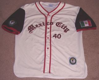  Baseball Jersey Shirt XL SEWN 40 Diablos 1940 Los Equipos Veija Liga