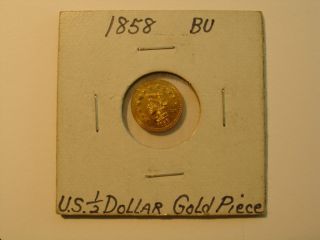 1858 1 2 Dollar California Gold Token RARE and 