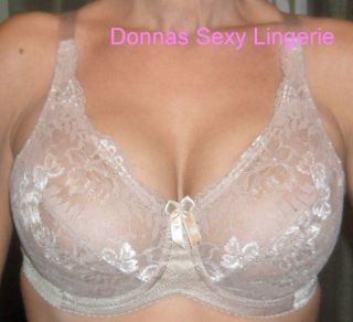 Lunaire Piccadilly Underwire Lace Bra 10711 New 40 D Toast