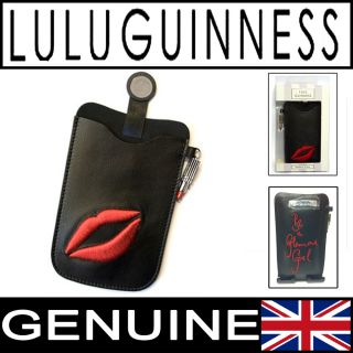 Lulu Guinness Lips Leather Mobile Phone Case Lipstick Charm iPhone