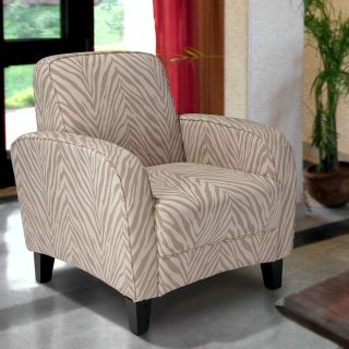 Lugo Contemporary Style Design Zebra Gray Fabric Club Chair