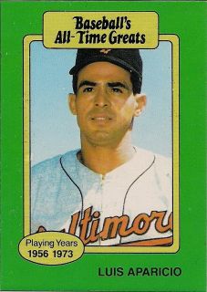 1987 Luis Aparicio Orioles Hygrade Baseballs All Time Greats