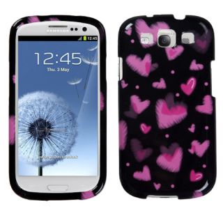 Pink Black Hearts Love Hard Case Cover for Samsung Galaxy S3 s 3 III