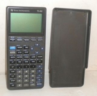 Texas Instruments TI 82 Graphic Scientific Pocket Calculator w Cover