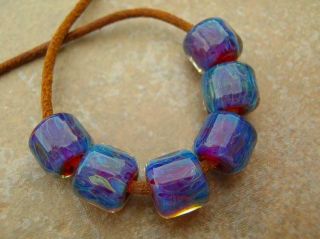 Handmade Lampwork Borosilicate Glass Set Boro Beads Lush Purple