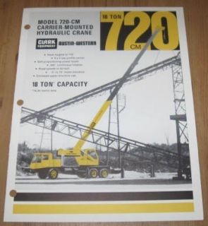 Clark 720 cm 18 Ton Hydraulic Crane Sales Brochure