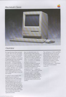 Vintage Apple Computer Macintosh Classic Brochure C 1990 Mac Australia