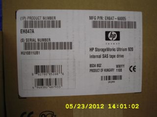 HP StorageWorks Ultrium 920 Tape Drive LTO Ultrium 3 P N EH847A Brand