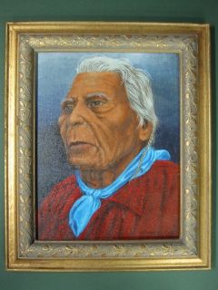 14 X 18 ORIGINAL OIL PAINTING by YAKAMA INDIAN  LARRY GEORGE  THE