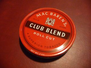30 yr Mac Barens Macbarens Club Blend Pipe Tobacco Tin SEALED