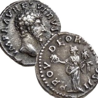 LUCIUS VERUS ANCIENT ROMAN Silver Denarius Coin PROVIDENTIA 162A D