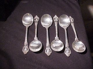 Lunt Eloquence Sterling Silver Cream Soups 6 RARE RARE Look WOW
